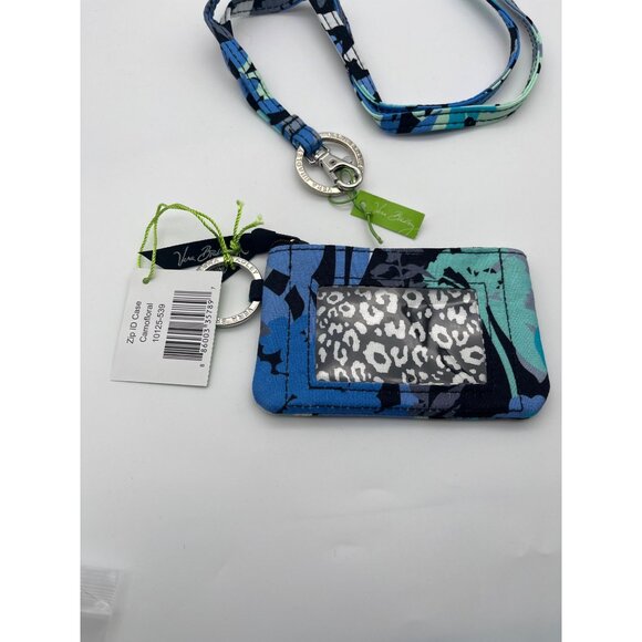 Vera Bradley Zip Id Case and Lanyard in Camofloral - Picture 2 of 5
